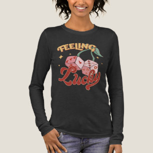 T-shirt En Tri-matière Sentiment Lucky Dice Retro Typographie
