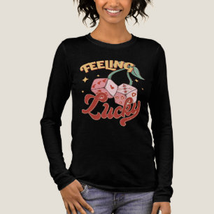 T-shirt En Tri-matière Sentiment Lucky Dice Retro Typographie