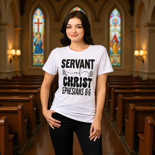 T-shirt En Tri-matière Serviteur du Christ Ephésiens 6:6 Tee d'identité
