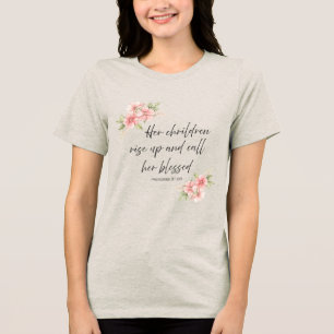T-shirt En Tri-matière Ses enfants se lèvent et la disent bienheureuse