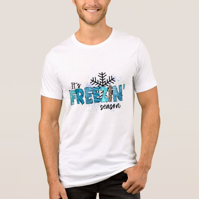 T-shirt En Tri-matière Ses flocons de neige glacée Fêtes d'hiver (Recto)