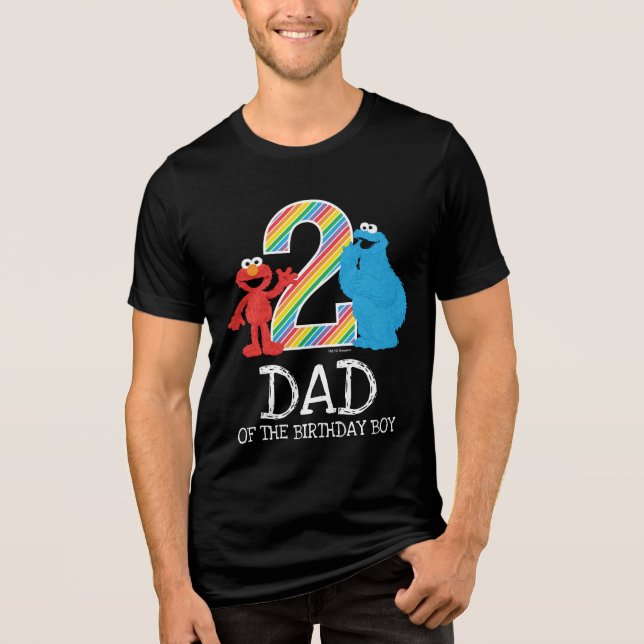 T-shirt En Tri-matière Sesame Street Rainbow 2e anniversaire | Papa (Recto)