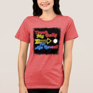 T-shirt En Tri-matière Sexe Révéler Toucher Mon ventre Signe