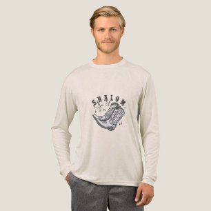 T-shirt En Tri-matière Shalom Y'all Cowboy juif Hanoukka Ouest