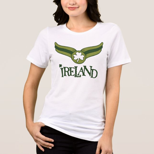 T-shirt En Tri-matière Shamrock Green Snitch avec Irlande Nom (Recto)