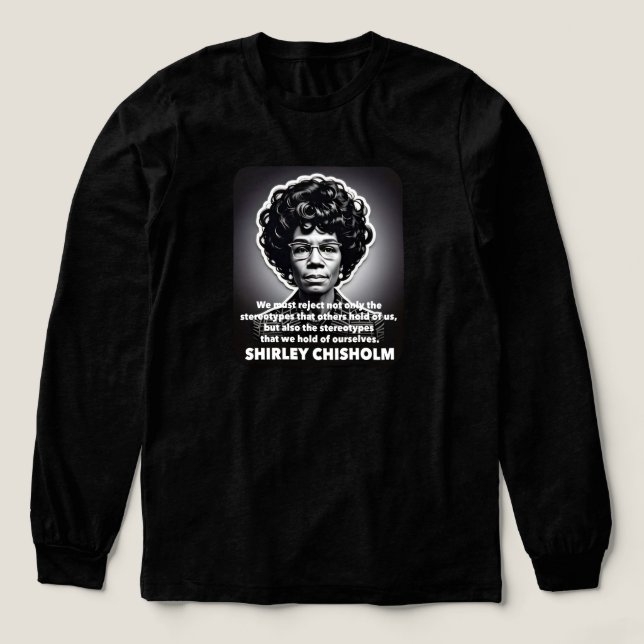 T-shirt En Tri-matière Shirley Chisholm cite Black lives (Motif devant)
