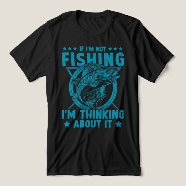 T-shirt En Tri-matière Si je pêche, je pense à ça (Design Recto)