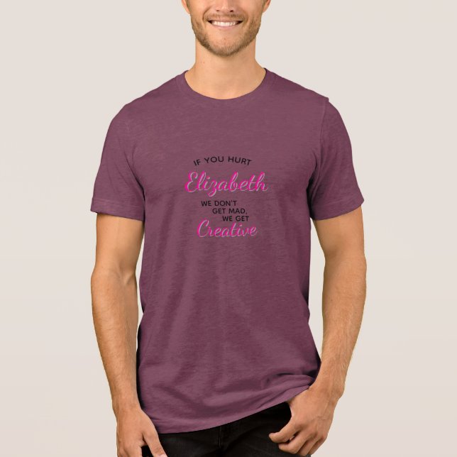 T-shirt En Tri-matière Si tu fais du mal, on devient créatif (Recto)