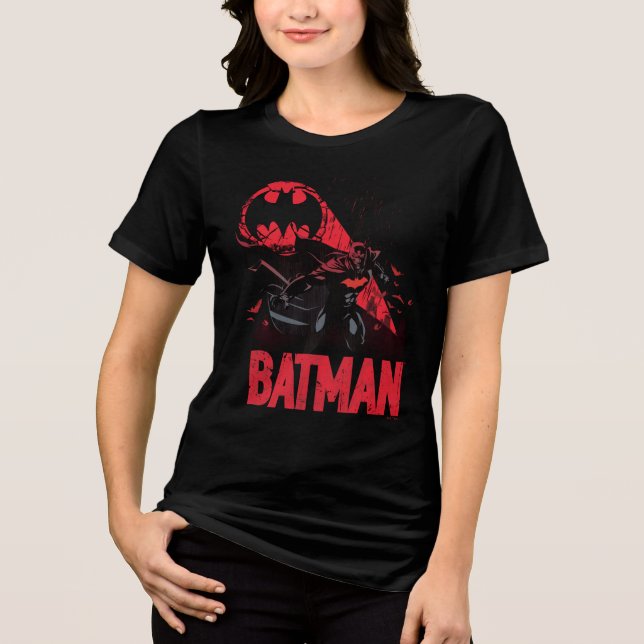 T-shirt En Tri-matière Signal Batman Crimson Bat (Recto)