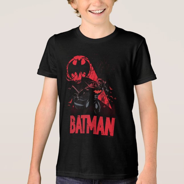 T-shirt En Tri-matière Signal Batman Crimson Bat (Recto)