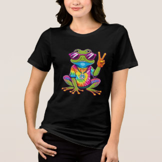 T-shirt En Tri-matière Signe de Paix Bohème Hippy 60s 70s