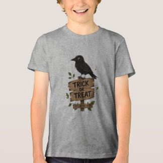 T-shirt En Tri-matière Signe graphique en bois de VANOSTÈ Trick or Treat