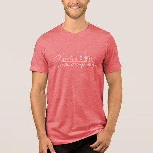 T-shirt En Tri-matière Silhouette de campeur heureux
