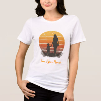T-shirt En Tri-matière Silhouette de coucher de soleil personnalisée de m