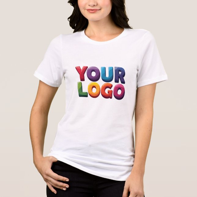 T-shirt En Tri-matière Simple Custom Logo and Text Business (Recto)