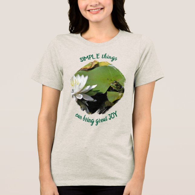 T-shirt En Tri-matière Simple Things Frog Inspirational Quote  (Recto)