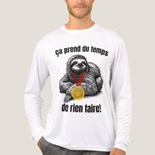 T-shirt En Tri-matière singe paresseux,ça prend du temps de ne rien faire