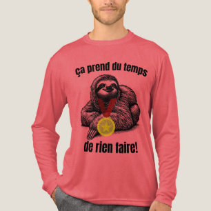 T-shirt En Tri-matière singe paresseux,ça prend du temps de ne rien faire