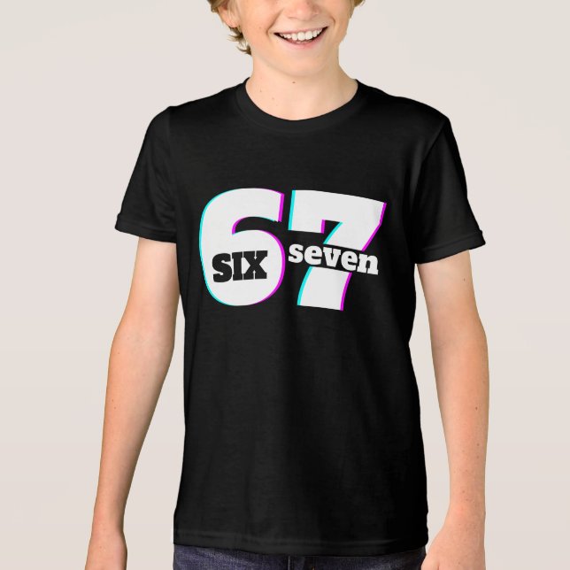 T-shirt En Tri-matière Six Seven 6 7 Mème Fun Design 67 - (Recto)