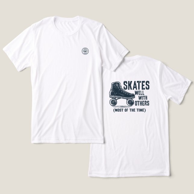 T-shirt En Tri-matière Skate bien avec d'autres - arrière graphismes (Design Recto & Verso)
