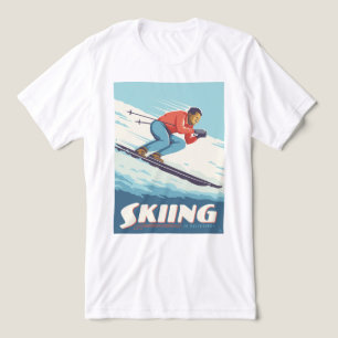 T-shirt En Tri-matière Ski est croire Retro Print