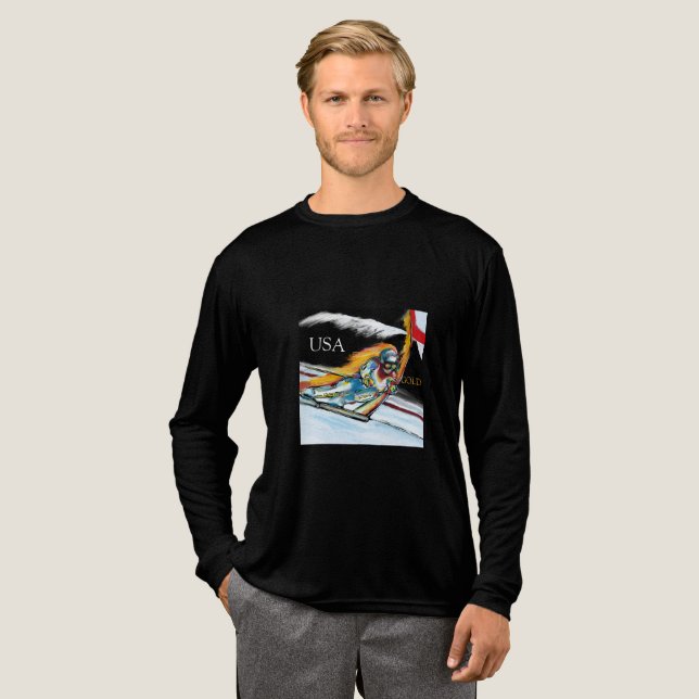 T-SHIRT  EN TRI-MATIÈRE SKIER (Recto complet)