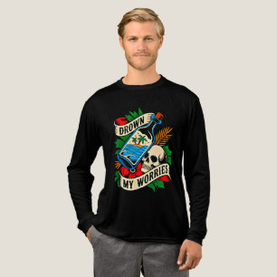 T-shirt En Tri-matière Skull & Sunset Tatouage Tropical Idée Cadeau Ori