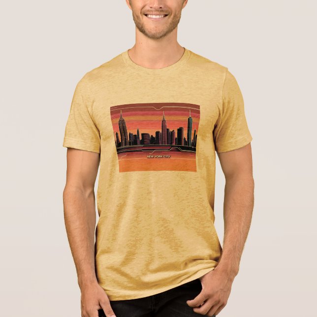 T-shirt En Tri-matière Skyline de New York (Recto)