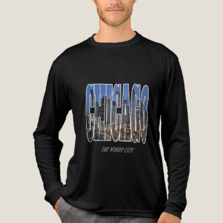T-shirt En Tri-matière Skyline de nuit de Chicago