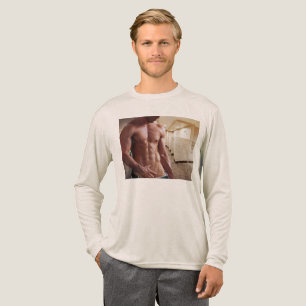 T-shirt En Tri-matière SlipperyJoe homme musclé torse nu sixpack abdomina