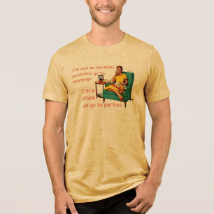 T-shirt En Tri-matière SlipperyJoe socialisation boisson fête vintage fem