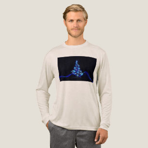 T-shirt En Tri-matière SlipperyJoe's Christmas arbre brillant étoiles ble