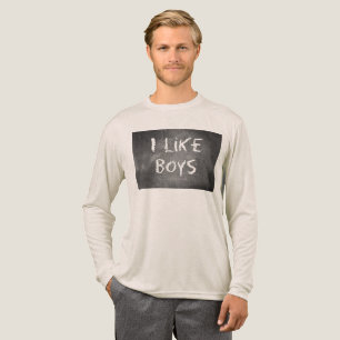 T-shirt En Tri-matière SlipperyJoe's J'aime les garçons tableau noir sale