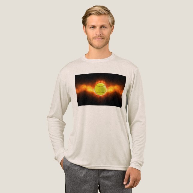 T-shirt En Tri-matière SlipperyJoe's jaune balle de feu de balle de feu r (Recto complet)