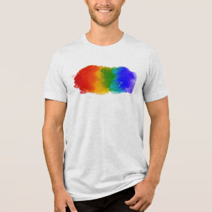 T-shirt En Tri-matière SlipperyJoe's orgueil éclatant couleurs arc-en-cie