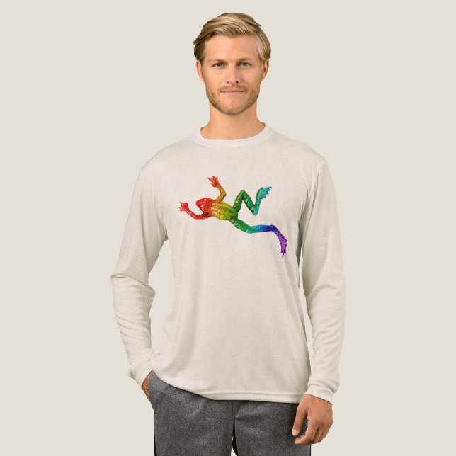 T-shirt En Tri-matière SlipperyJoe's rainbow gradient frog vibrant amphib (Recto complet)