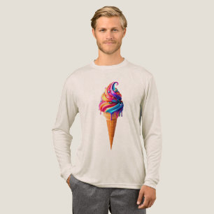 T-shirt En Tri-matière SlipperyJoe's vibrante crème glacée cone classique