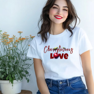 T-shirt En Tri-matière Slogan de maman drôle ambiance cerise rouge fête d