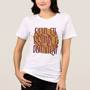 T-shirt En Tri-matière Slogan de récupération agité irrité et mécontent