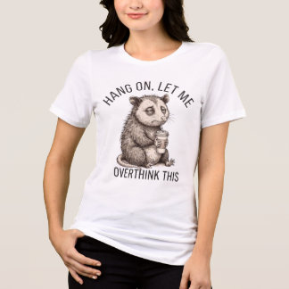T-shirt En Tri-matière Slogan de suranalyse arcistique Possum stressé Gra