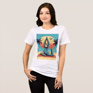 T-shirt En Tri-matière Sloth in Yoga Pose Unisex
