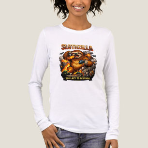 T-shirt En Tri-matière Slothzilla Trop Paresseux pour Détruire, Drôle de