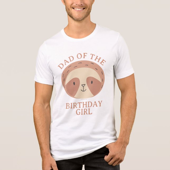 T-shirt En Tri-matière Slumberkins Sloth Dad of the Birthday Girl (Recto)