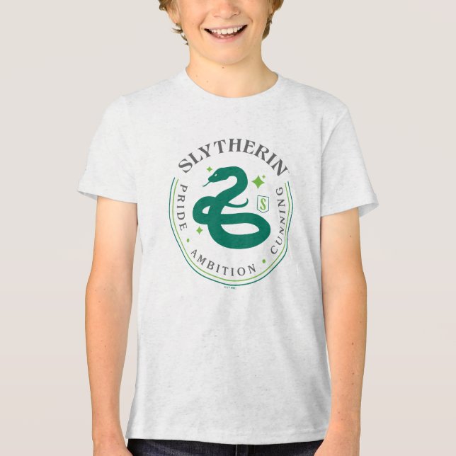 T-shirt En Tri-matière SLYTHERIN™ Green Snake House Pride Badge (Recto)