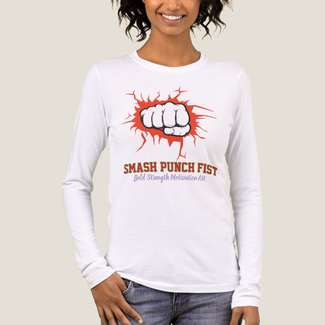 T-shirt En Tri-matière Smash Punch Fist – Bold Strength Motivation Art (Recto)