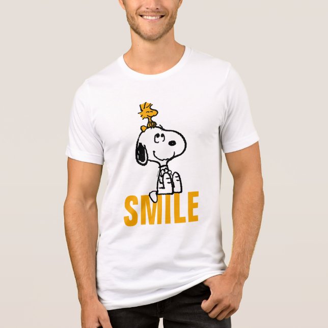 T-shirt En Tri-matière Snoopy & Woodstock - Tous les sourires (Recto)