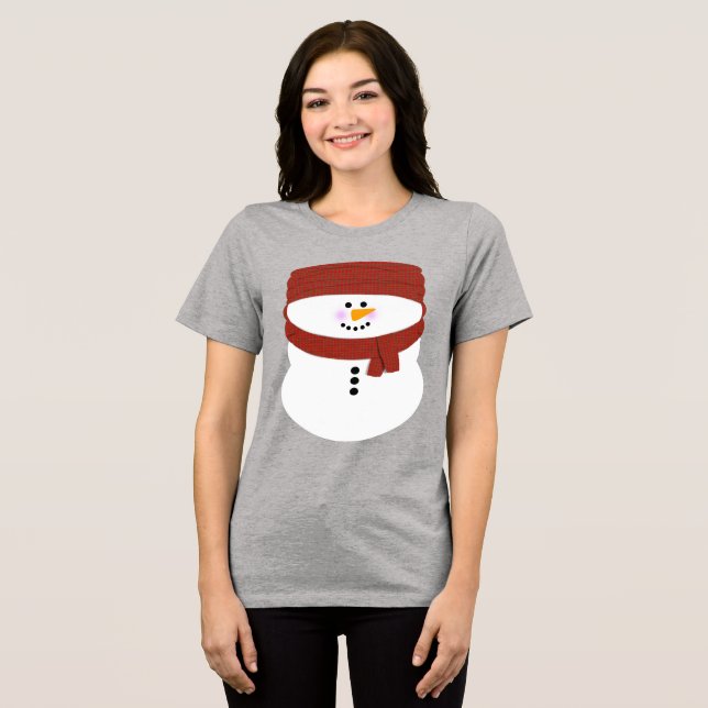 T-shirt En Tri-matière Snowman avec Beanie Christmas (Recto plein)