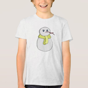 T-shirt En Tri-matière Snowman portant une écharpe jaune