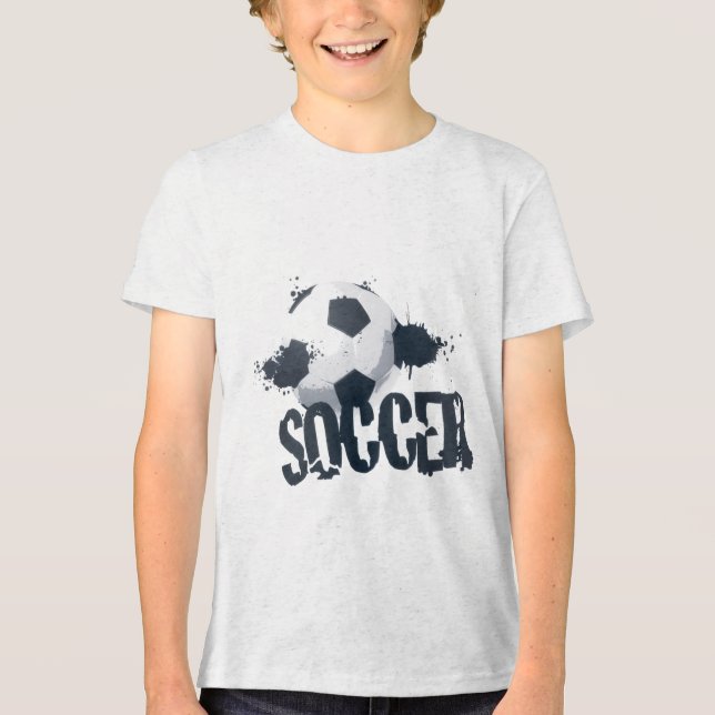 T-shirt En Tri-matière Soccer Graffiti Kids T-Shirt (Recto)