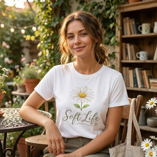 T-shirt En Tri-matière Soft Life Aesthetic Daisy Watercolor Floral T-Shir